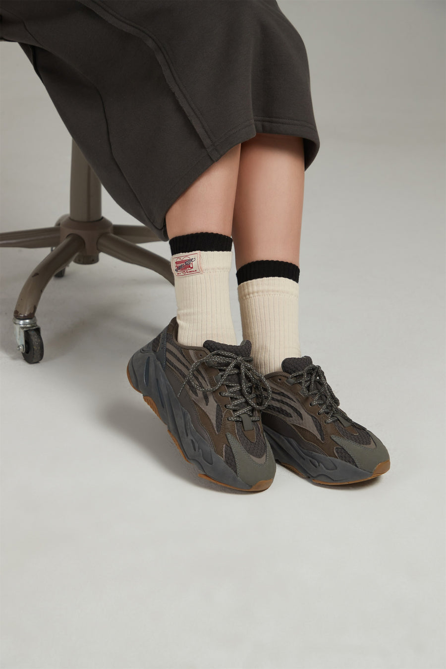 CHUU Color Combination Ribbed Socks