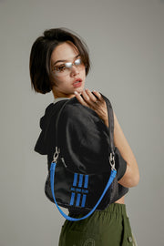 Half Moon Noe Colorblock Line Shoulder Bag