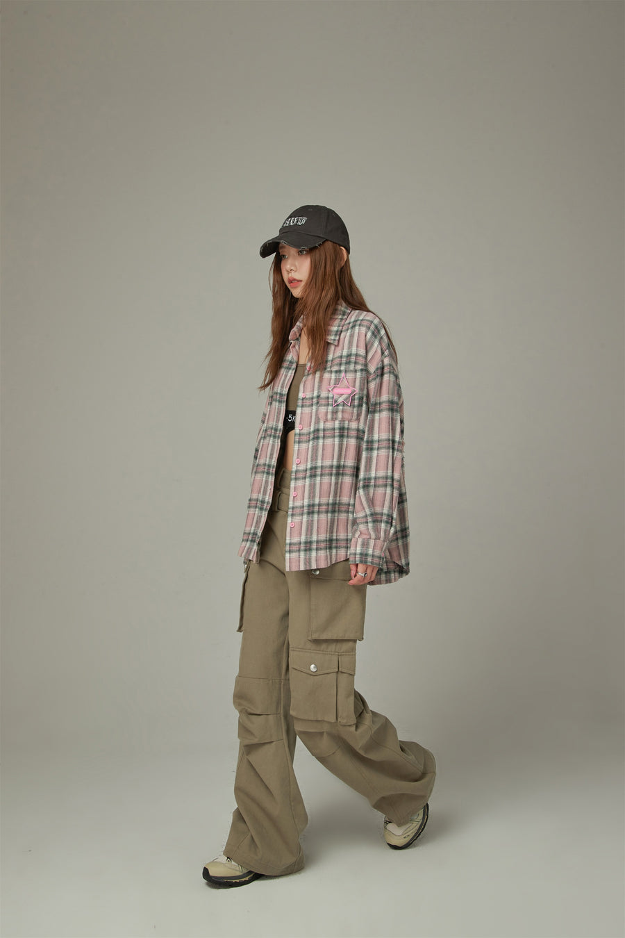 CHUU Boxy Check Shirt