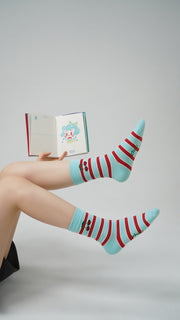 Cherry On Stripes Ankle Socks