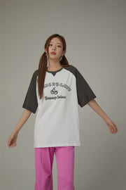 Color Blocked Yummy Colors Loose Fit T-Shirt