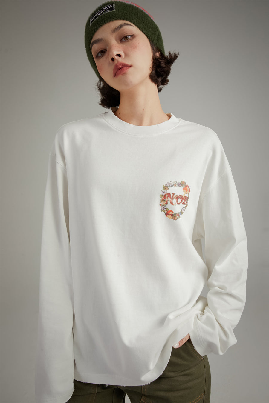 CHUU Mushroom Printed Boxy T-Shirt