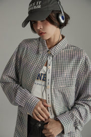 Gradient Vintage Check Long Sleeve Shirt