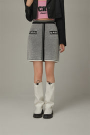 Logo Jacquard Knit Skirt