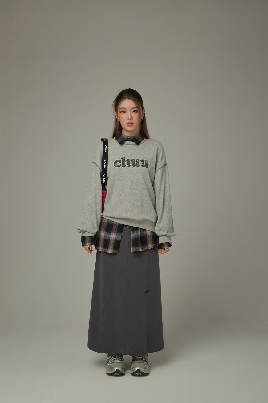 CHUU String Basic Long Skirt