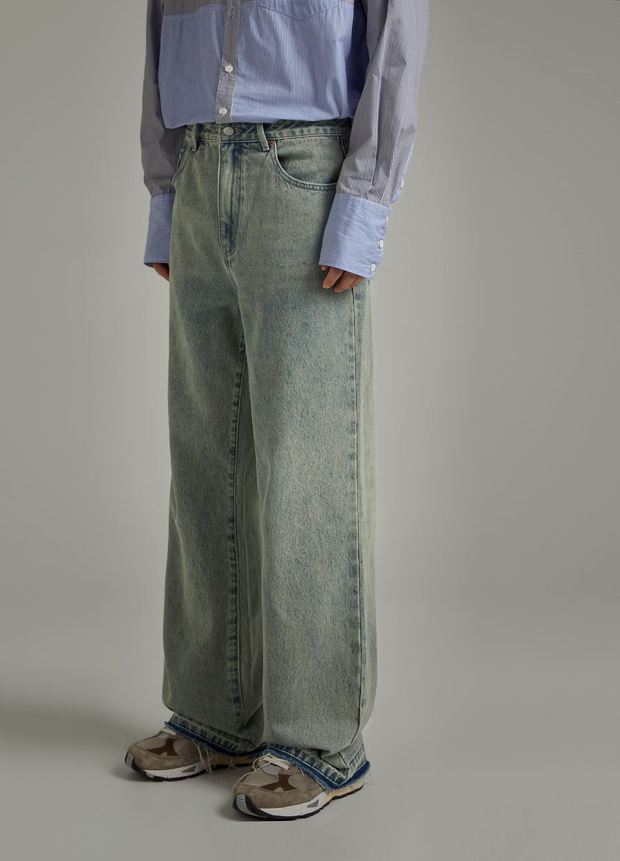 CHUU Wide Denim Daily Jeans