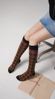 Argyle Color High Socks