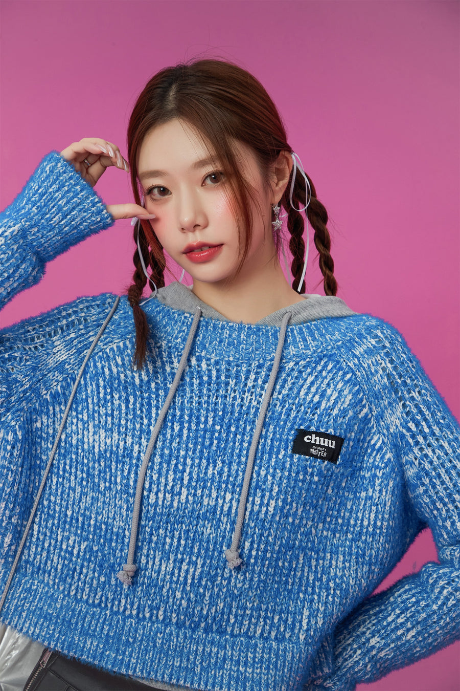 CHUU Color Crop Knit Sweater