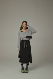 Slit Casual Sporty Long Skirt