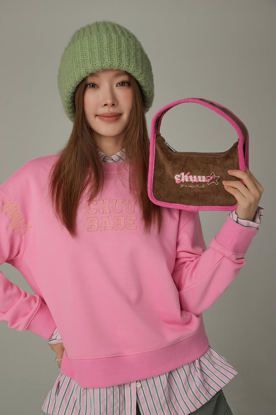 CHUU Logo Color Rouge Sweatshirt