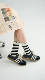 Logo Striped High Socks