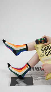 Rainbow Lined Socks