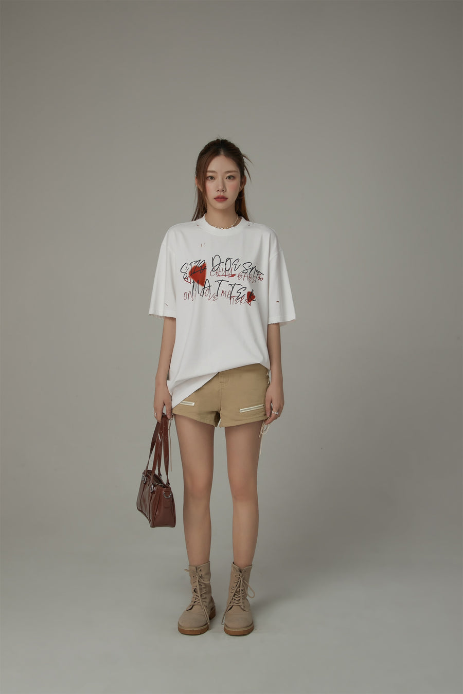 CHUU Size Doesnt Matter Cotton Loose-Fitting T-Shirt