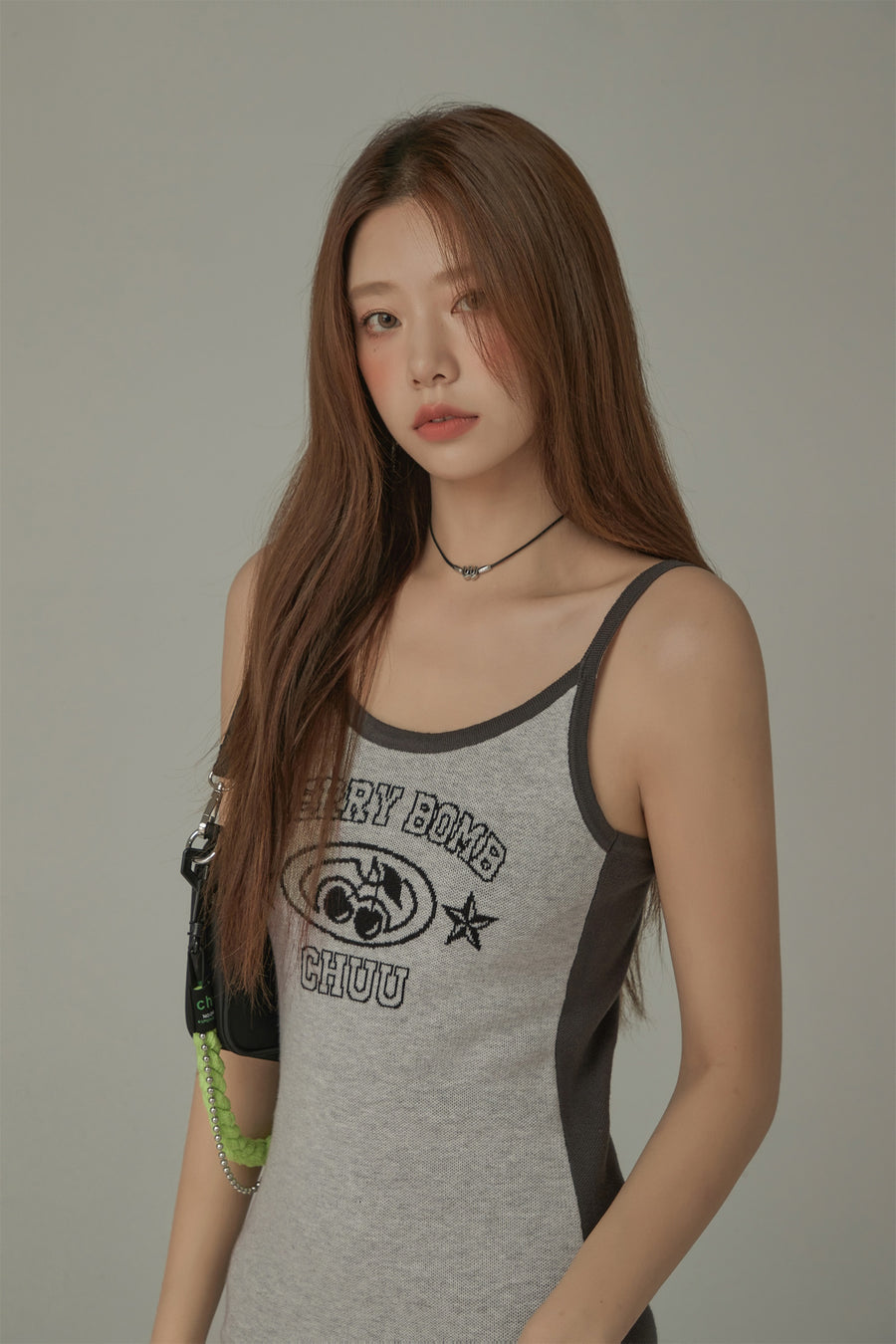 CHUU Cherry Bomb Sleeveless Mini Dress