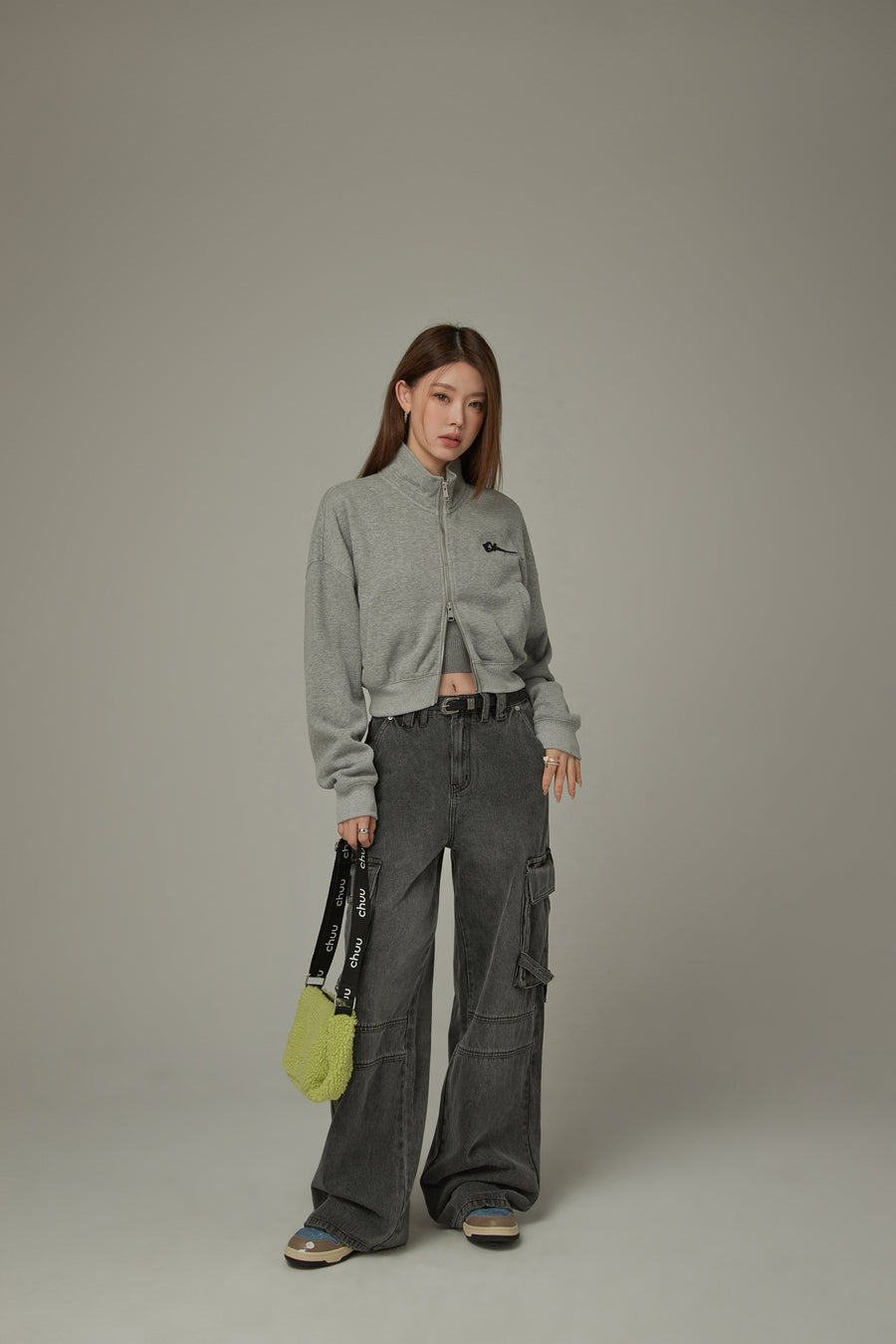 CHUU Sporty Loose Fit Zip-Up