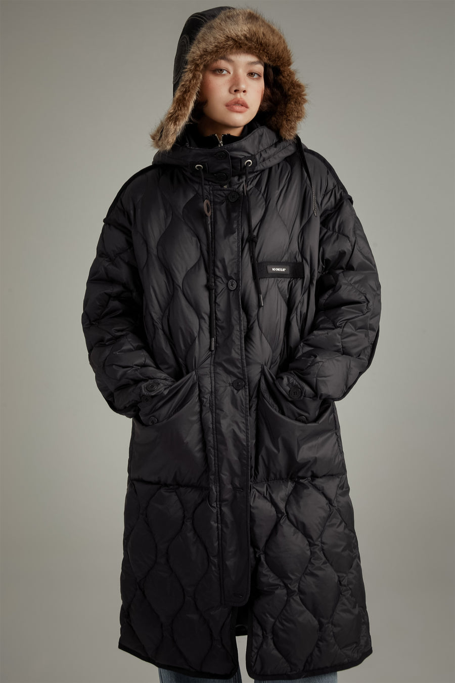 CHUU Hooded Quilted Padded Coat