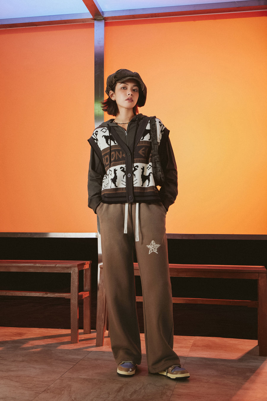 CHUU Vintage Star String Sweatpants