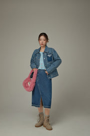 Logo Denim Loose Fit Jacket