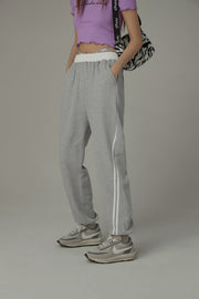 Line Side Straps Baggy Jogger Pants