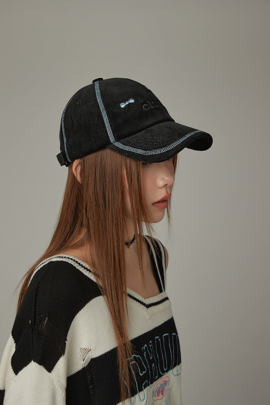 CHUU Stitch Embroidery Ball Cap