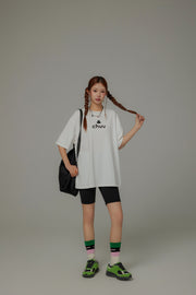 Chuu Lettering Basic Loose-Fitting T-Shirt