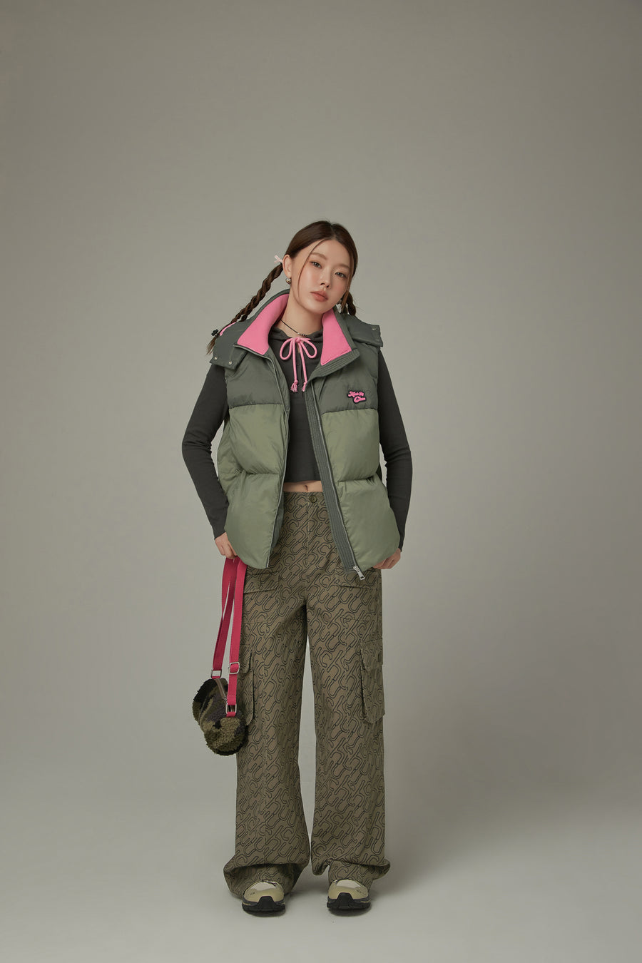 CHUU Color Matching Padded Vest