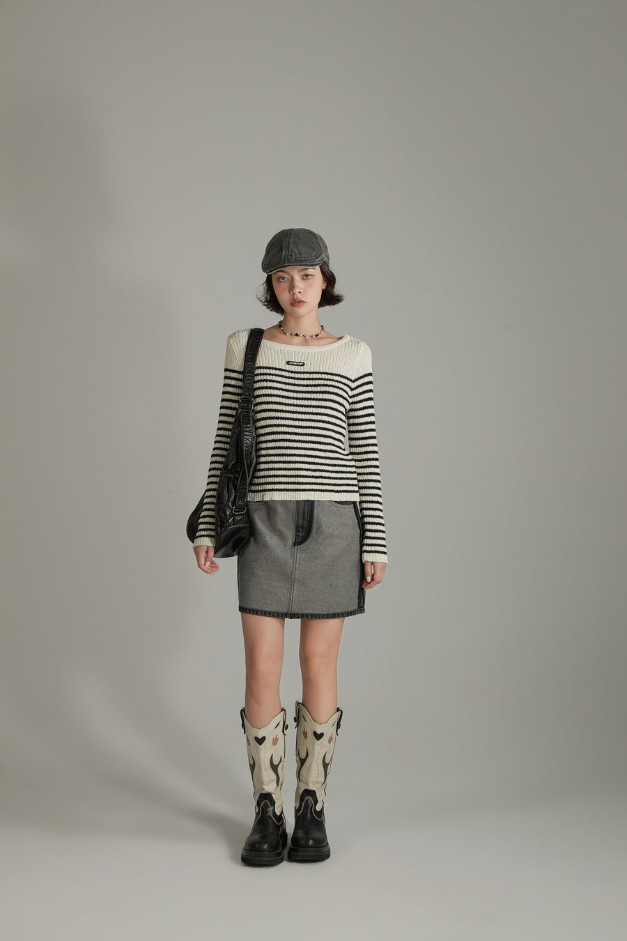 CHUU Simple Stripe Knit Sweater