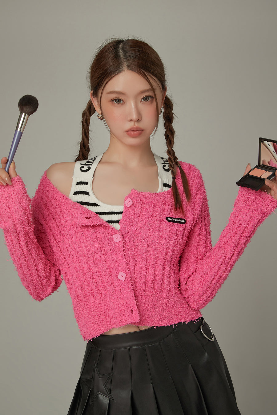 CHUU Color Crop Cardigan