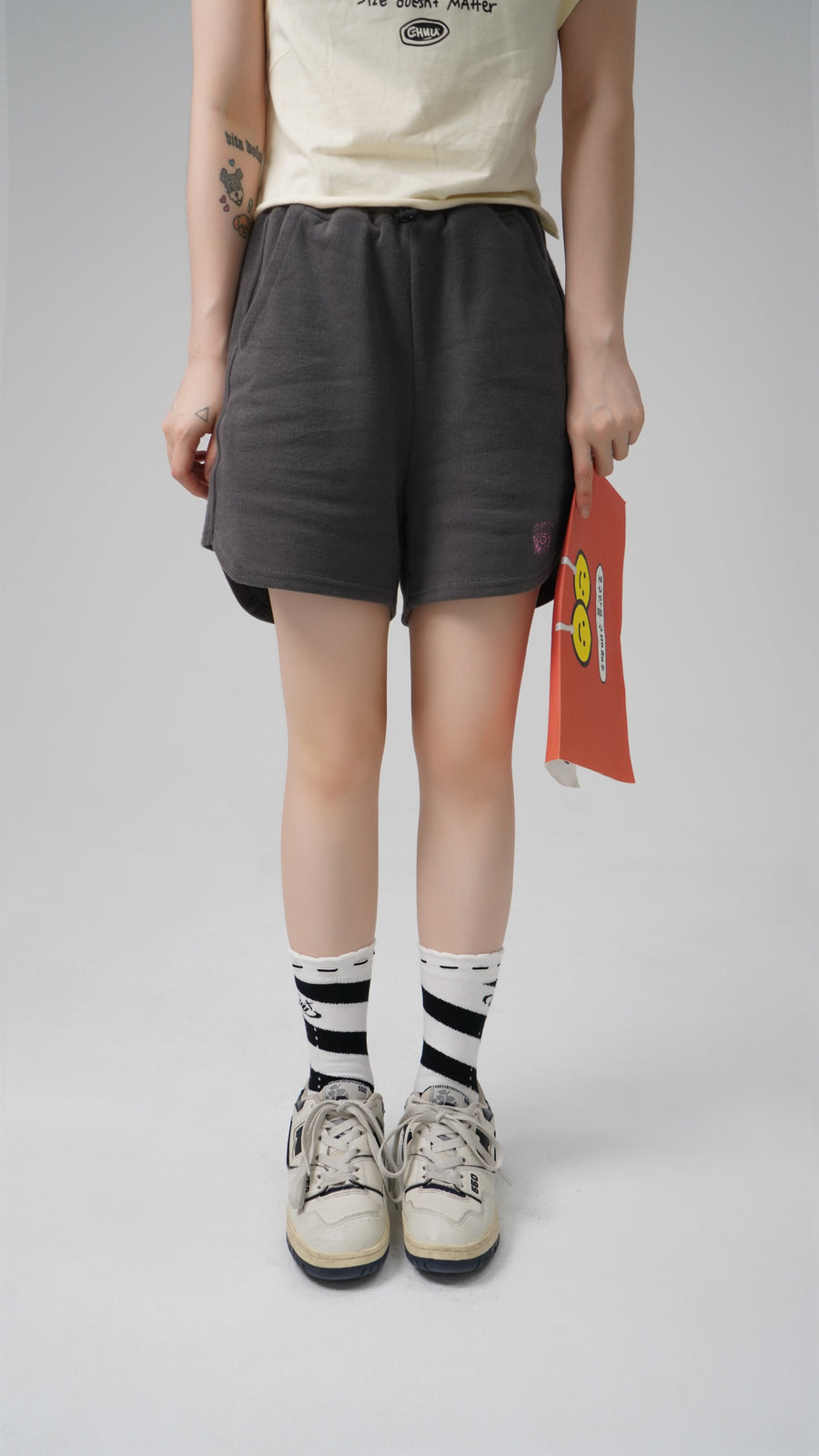 CHUU Ribbon Stripe High Socks