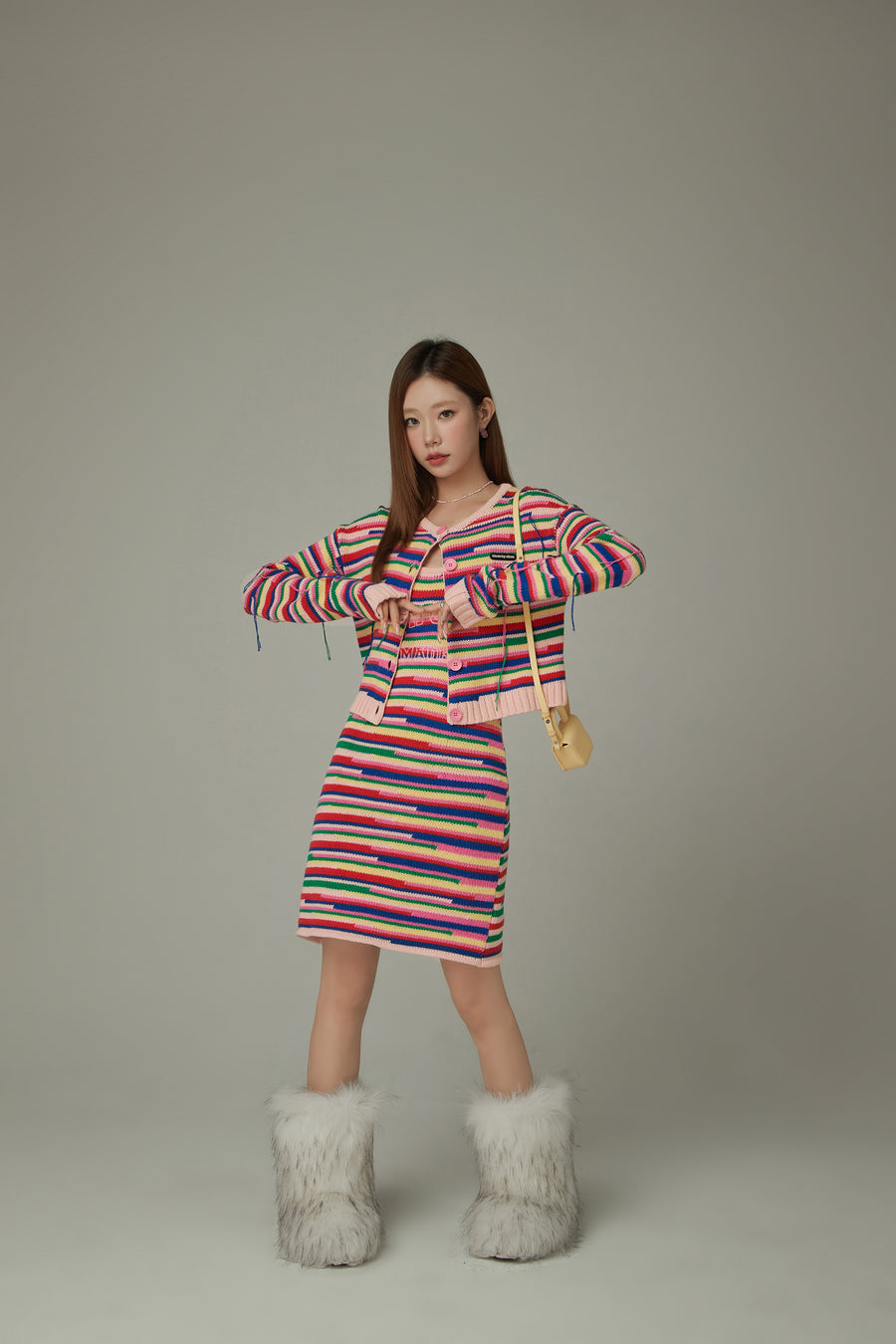 CHUU Rainbow Sleeveless Long Dress