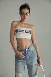 Noe Lettering Vintage Bra Tube Top