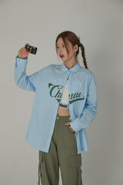 Logo Stripe Loose Fit Shirt