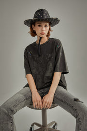 Vintage Drawstring Loose Fit T-Shirt