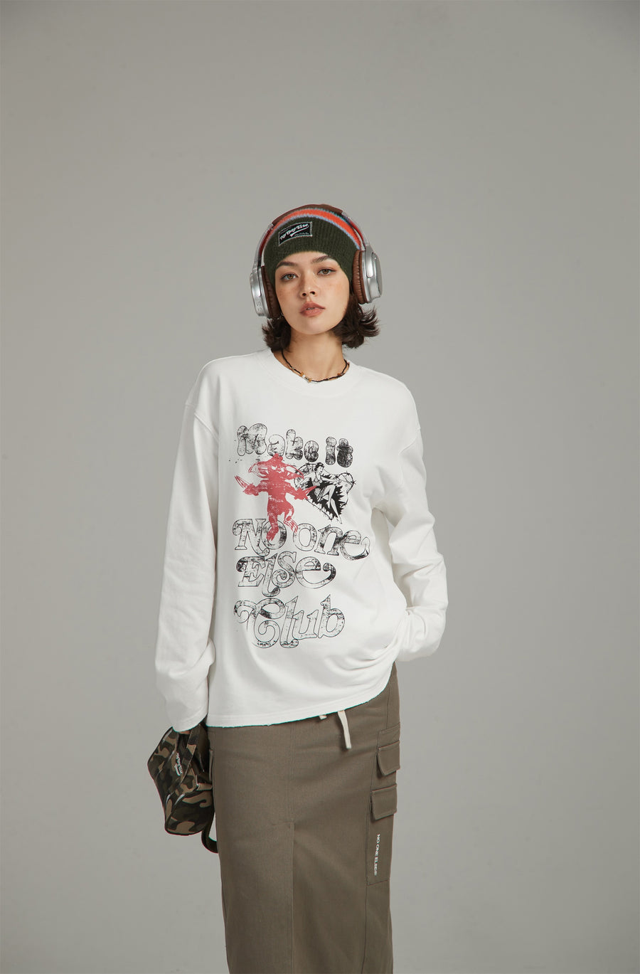 CHUU Logo Character Printed Boxy T-Shirt