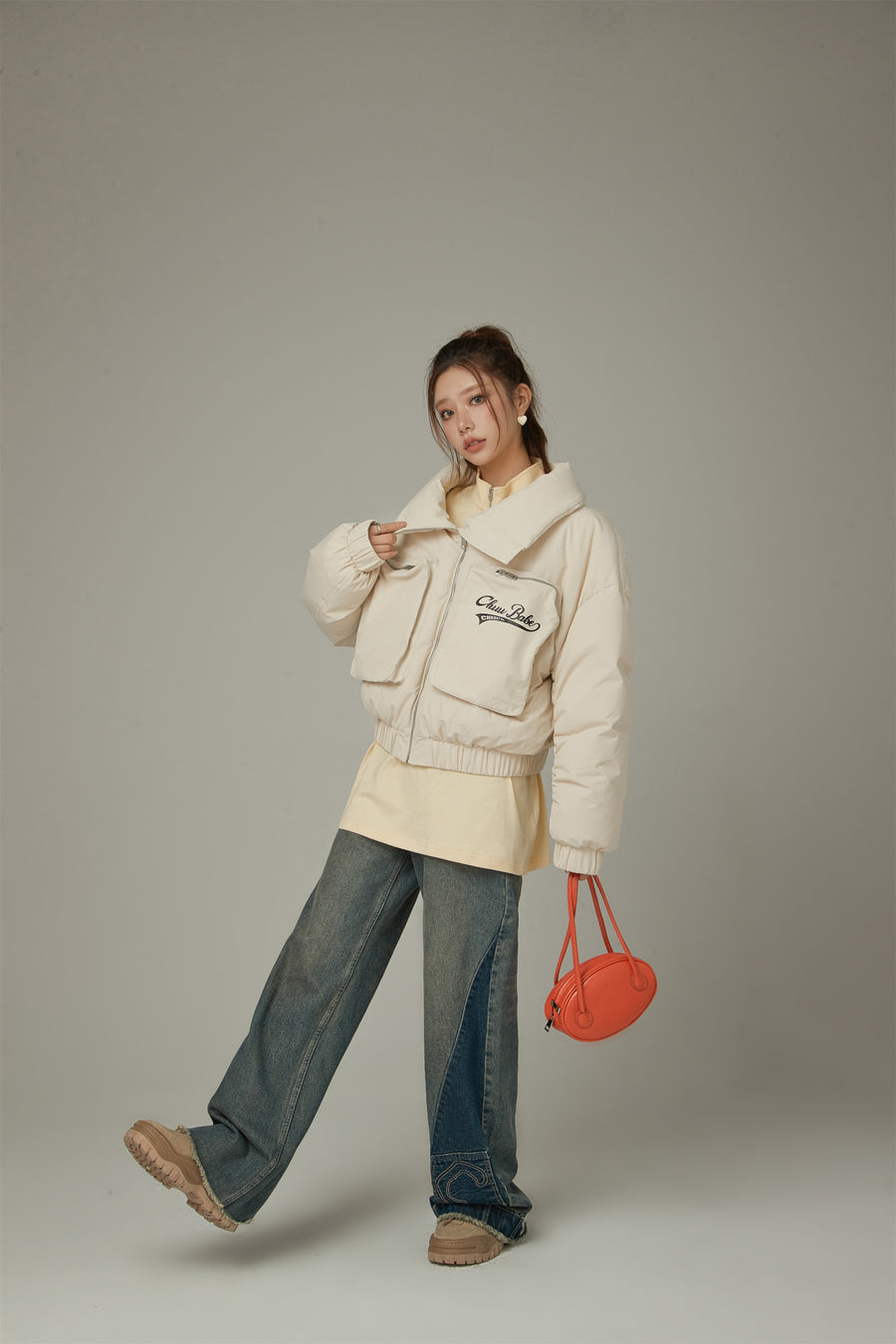 CHUU Big Pocket High Neck Sporty Jacket