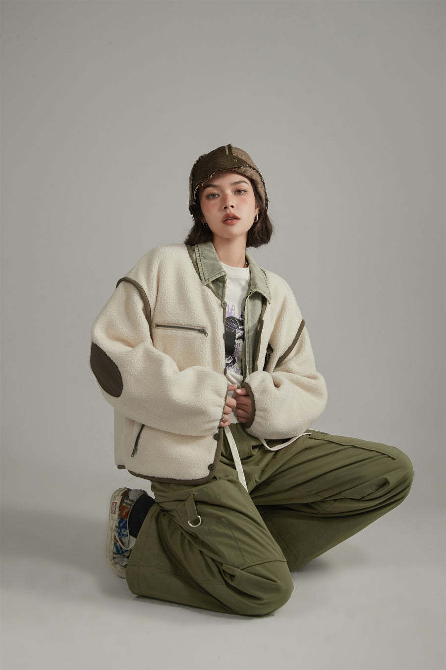 CHUU Fleece Zip-Up Jacket