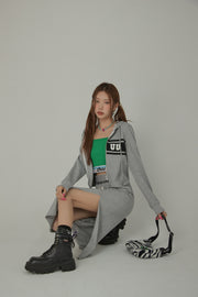 Logo Sporty Color Contrast Hooded Zip-Up