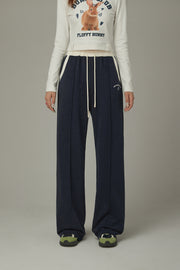 Color Combination Wide Pants