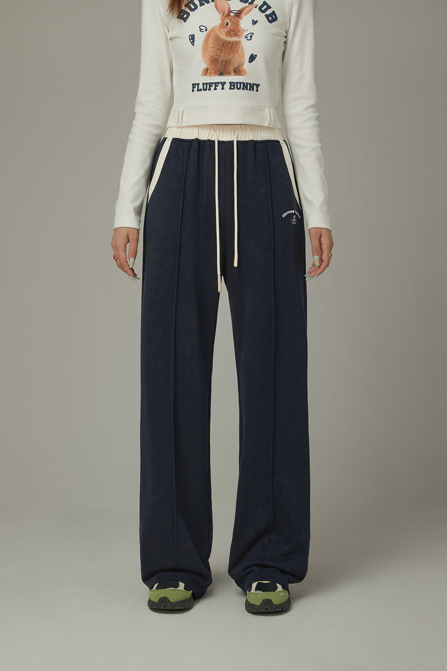 CHUU Color Combination Wide Pants