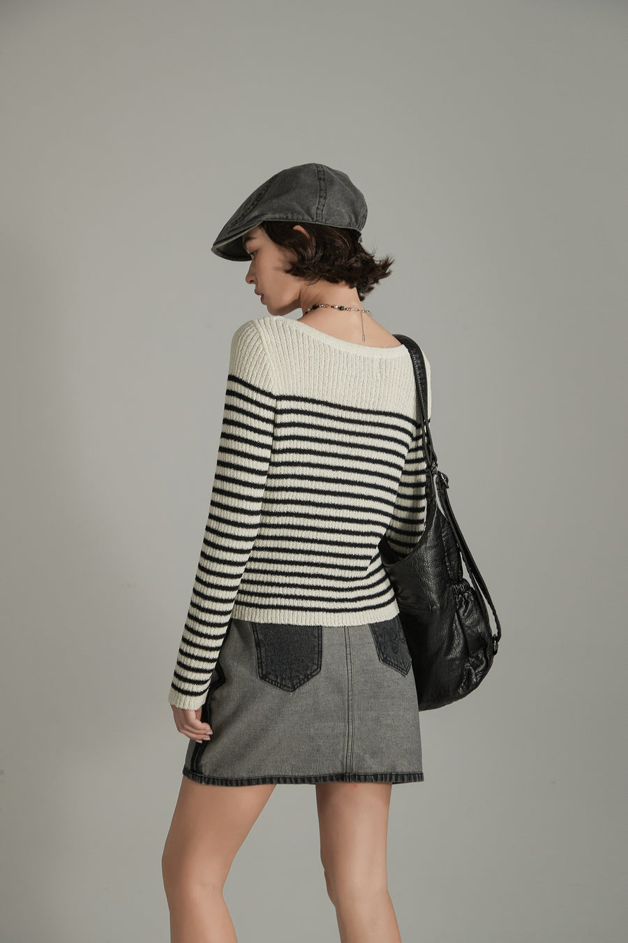 CHUU Simple Stripe Knit Sweater