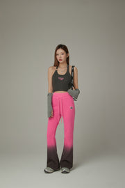 Color Matching Bootcut String Pants