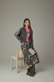 Graffiti Heart Long Skirt