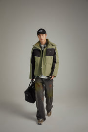 Color Combination Oversized Padded Jacket