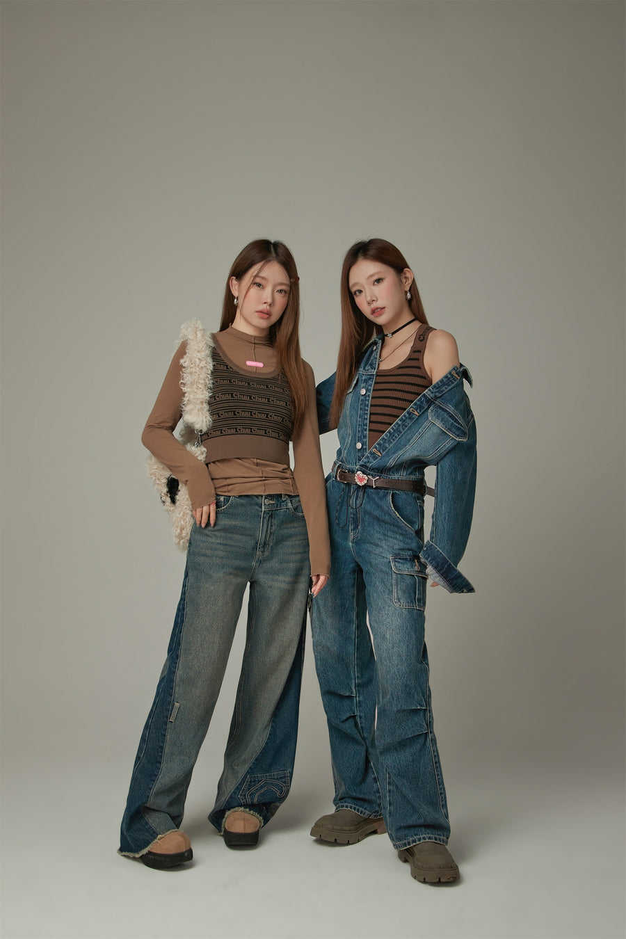 CHUU Pocket Denim Jumpsuit