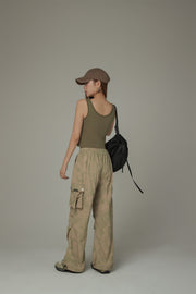 Color Cargo String Pants