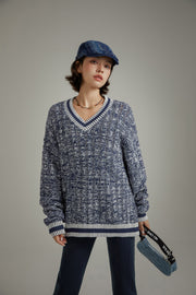 V-Neck Loose Knit Sweater