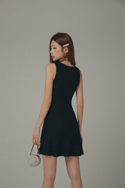 Ribbon Tie Logo Sleeveless Dress