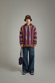 Vintage Color Scheme Stripe Knit Sweater