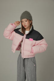 Two Toned Duck Down Padded Jacket