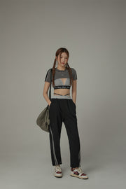 Line Side Straps Baggy Jogger Pants